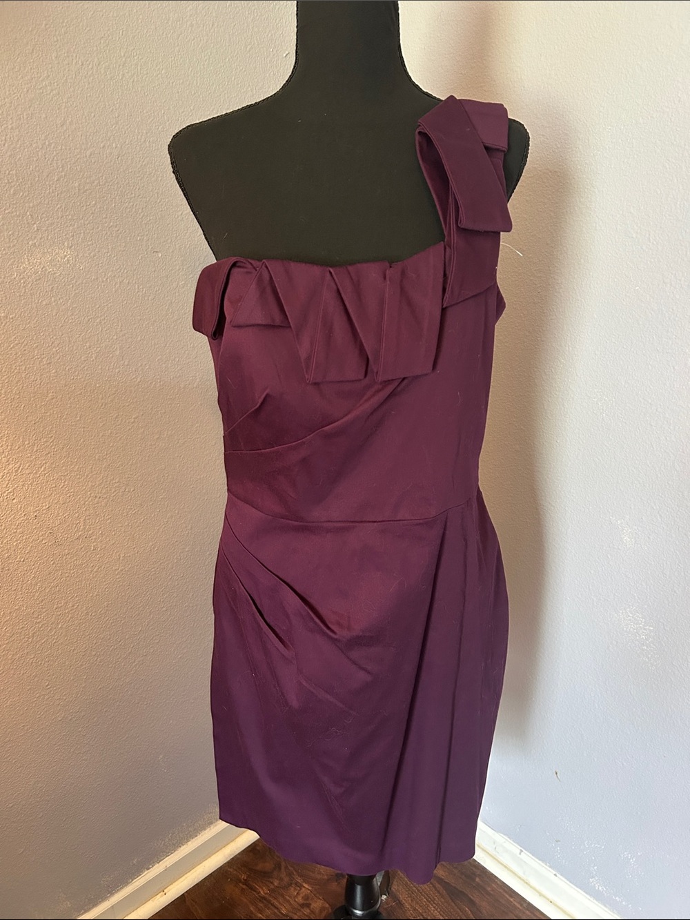 Eliza J Women Elegant One-Shoulder Purple Cocktail Dress Size 12